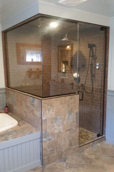 Rectangle Shower Enclosure by Cardinal rectangle shower enclosure with waterfall decorative heavy glass swinging door