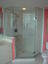 hexagonal frameless shower enclosure