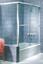 rectangle shower enclosure with waterfall decorative heavy glass swinging door
