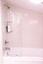 rectangle shower enclosure with waterfall decorative heavy glass swinging door