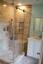 rectangle shower enclosure with waterfall decorative heavy glass swinging door